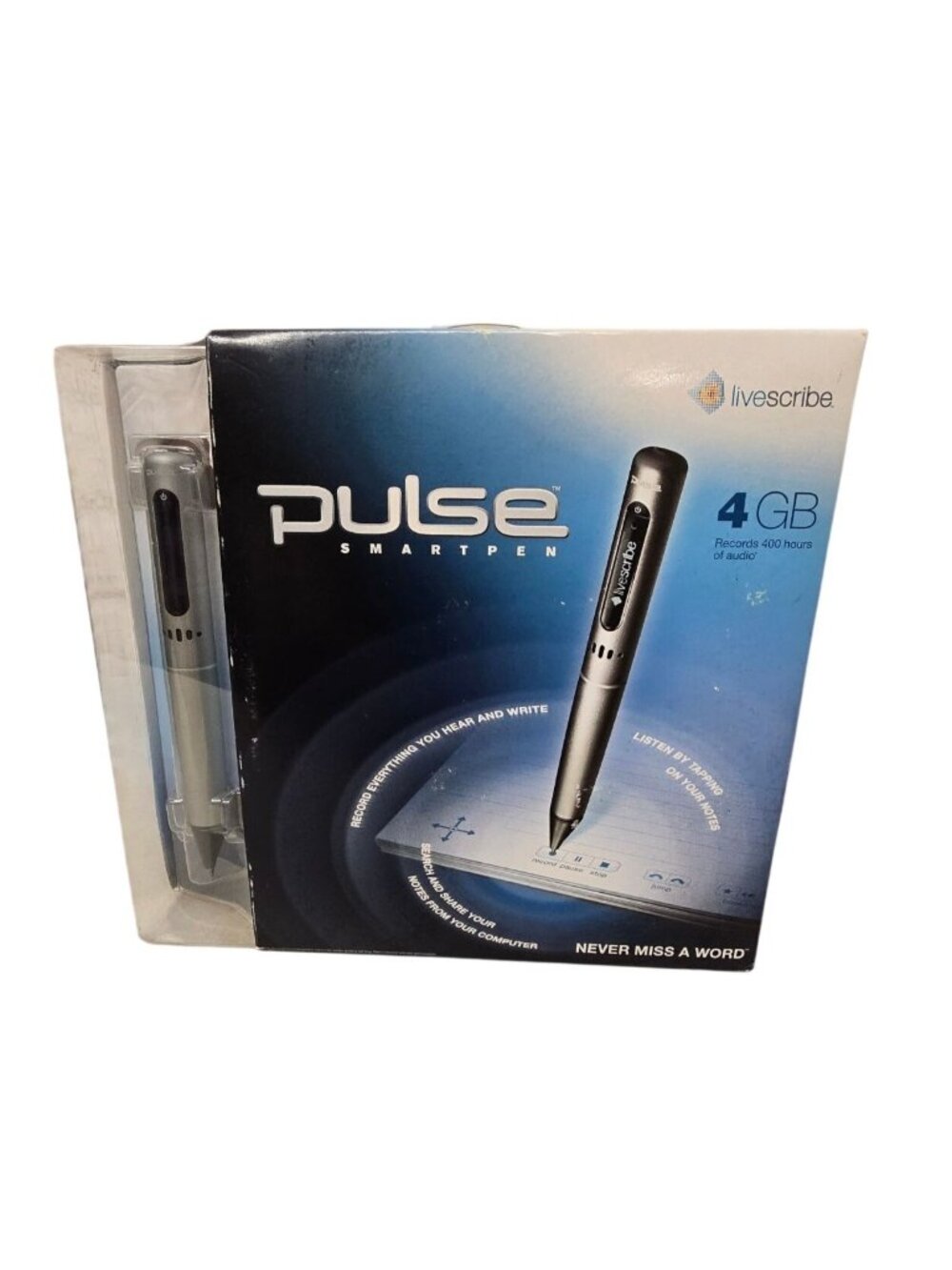 Livescribe Pulse Smartpen 4GB Digital Pen Audio Recording & Playback
